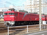 北斗星カラーのEF81形電気機関車 97号機 水戸駅